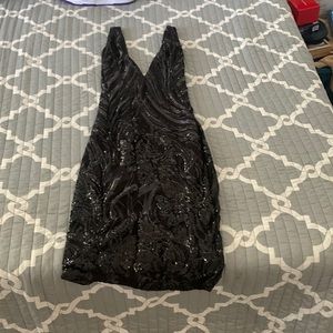 Black tight homecoming dress